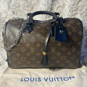 Louis Vuitton  Speedy Soft 30 Dark  with Black Trim